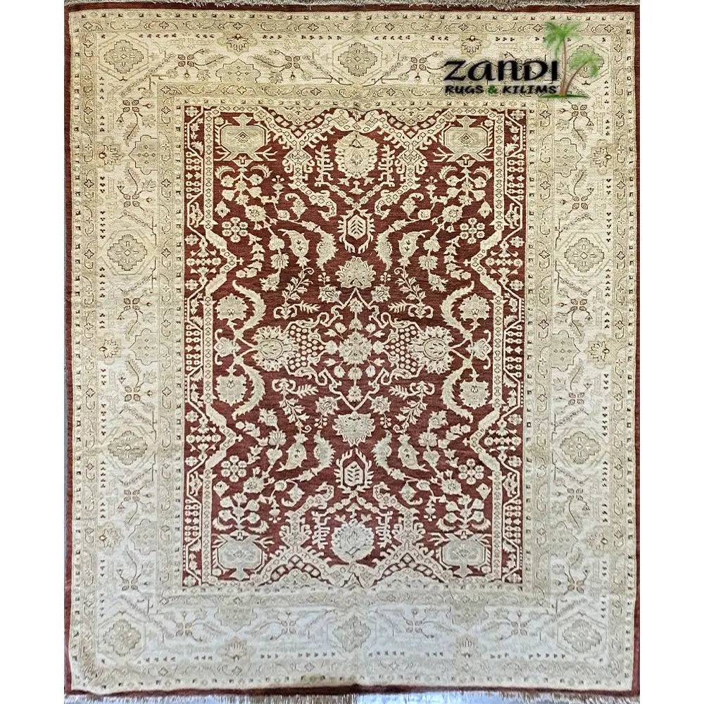 One Of The Kind Pakistani Hand-Knotted Rug 12'3" x 9'1" zandirugs
